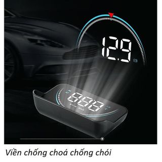 Bộ hiển thị cảnh báo tốc độ hắt kính lái HUD M8, thiết bị hỗ trợ lái xe, kết nối qua cổng OBD2
