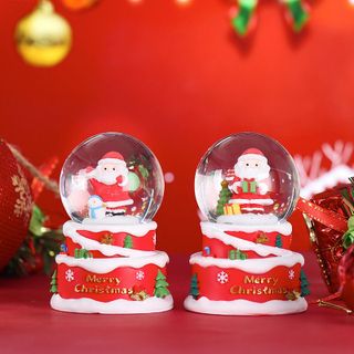 Quả Cầu Tuyết Ông Già Noel Siêu Đáng Yêu Decor Phòng, Mô Hình Quả Cầu Giáng Sinh