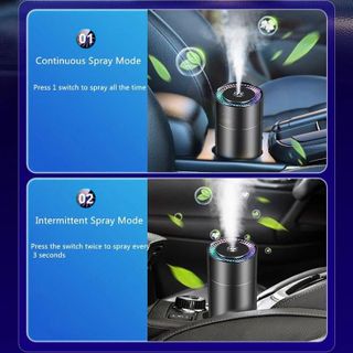 Máy phun sương, tạo ẩm không khí vỏ kim loại dùng cho xe hơi Vehicle Humidifier W301 260ml, sạc Usb
