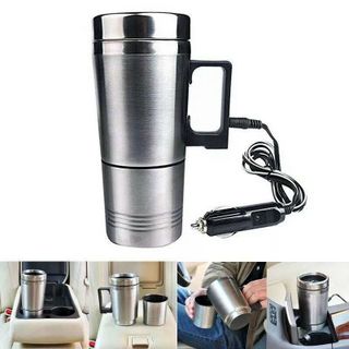 Bình đun nước giữ nhiệt 12V/24V tiện dụng mang theo du lịch, cắm tẩu sạc xe ô tô 500 - 580ml