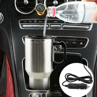 Bình đun nước giữ nhiệt 12V/24V tiện dụng mang theo du lịch, cắm tẩu sạc xe ô tô 500 - 580ml
