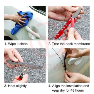 Bộ 4 miếng dán tay cửa in logo các hãng xe cao cấp