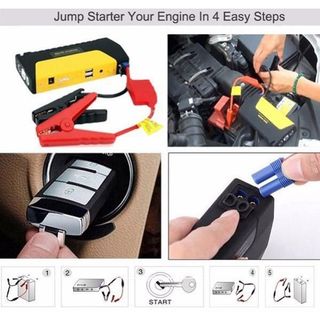 Bộ kích điện, kích sạc đề nổ bình ắc quy 12V cứu hộ ô tô, xe máy công suất lớn kiêm sạc dự phòng