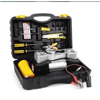 Bơm lốp ô tô 2 xi lanh Air Compressor công suất lớn, hàng chất lượng cao bảo hành 6 tháng