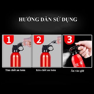 Bình cứu hỏa Fire Extinguisher, dung tích 500ml, nhỏ gọn tiện lợi cho ô tô, xe máy, trong gia đình