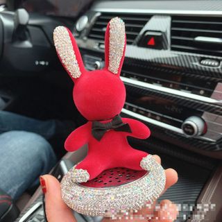 Nước hoa xe hơi, thỏ kim cương phụ kiện trang trí nội thất xe hơi dễ thương