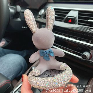 Nước hoa xe hơi, thỏ kim cương phụ kiện trang trí nội thất xe hơi dễ thương