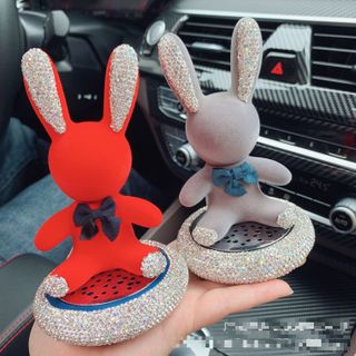 Nước hoa xe hơi, thỏ kim cương phụ kiện trang trí nội thất xe hơi dễ thương