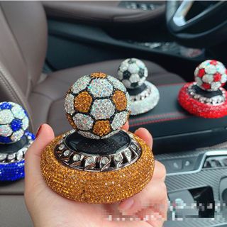 Đồ trang trí xe hơi nước hoa bóng đá kim cương năng lượng mặt trời , quà tặng phụ kiện xe hơi