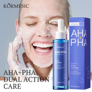 Sửa rửa mặt kép AHA+PHA làm sạch phục hồi da, tăng trưởng tế bào chống Oxy hoá giảm vế nhăn, làm sạch da sâu bên trong 150ml