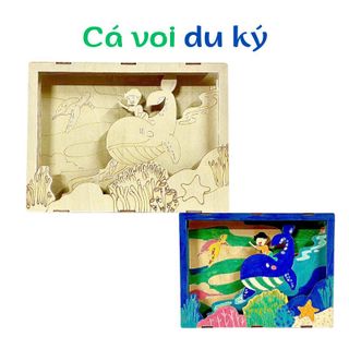 Tô màu tranh gỗ 3D, Đồ Chơi Thủ Công DIY Nghệ Thuật, Quà Tặng Cho Bé