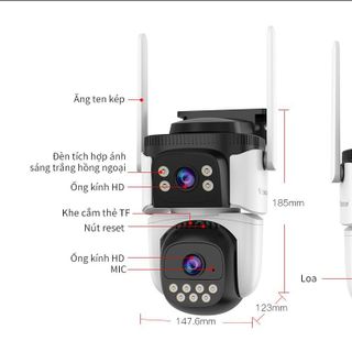 CAMERA WIFI PTZ VSTARCAM CS621DR , 2 KHUNG HÌNH , BAN ĐÊM CÓ MÀU CHÍNH HÃNG
