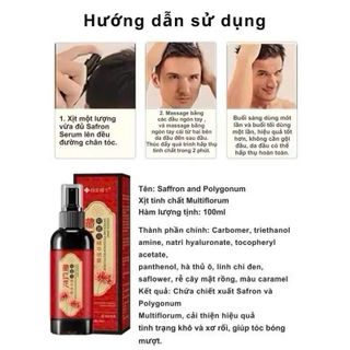 Xịt dưỡng đen tóc nghệ tây 100ml