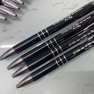Bút Kim Loại BKR 01 – Bút Kim Loại Xoay Khoen Vàng khắc logo Doanh Nghiệp