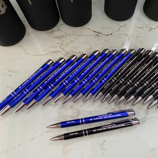 Bút Kim Loại BKR 01 – Bút Kim Loại Xoay Khoen Vàng khắc logo Doanh Nghiệp
