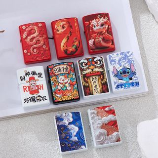 BẬT LỬA ZIPPO SƠN TĨNH ĐIỆN MAY MẮN NHIỀU HÌNH - XÀI XĂNG