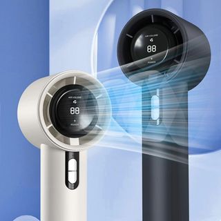 QUẠT CẦM TAY 100 CẤP ĐỘ GIÓ LÀM MÁT NHANH MÀN HÌNH LED