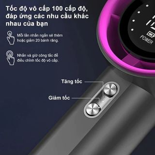 QUẠT CẦM TAY 100 CẤP ĐỘ GIÓ LÀM MÁT NHANH MÀN HÌNH LED
