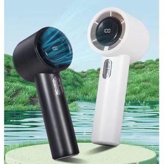 QUẠT CẦM TAY 100 CẤP ĐỘ GIÓ LÀM MÁT NHANH MÀN HÌNH LED