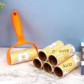 Set Lăn Bụi Kèm 6 Lõi Thay Thế Giúp Làm Sạch Quần Áo, Ga Giường, Sofa, Lông Chó Mèo - Set lăn bụi 6 lõi giá sỉ