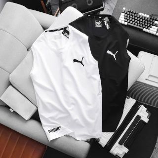 Tank top pumas thun lỗ kim 4c trơn láng   , mát rượi, co giãn thoải mái  Logo thêu   Size : m l xl 2xl 3xl /12221/8c   8 màu / lựa thoải mái