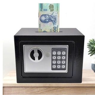 Két Sắt Đựng Tiền Mini Chống Cháy