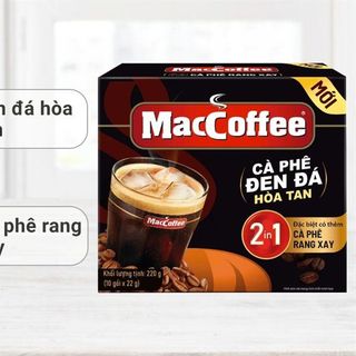 Cà Phê Maccoffee Đen Đá Date T12/2026 (Loại Thùng 76 Hộp x 220gr) giá sỉ