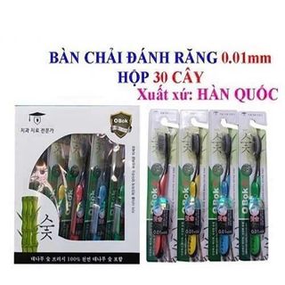 HỘP 30 BÀN CHẢI THAN TRE HÀN QUỐC