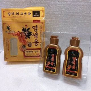 Hộp 2 chai dầu gội đen tóc nhân sâm Beauty Star Hàn Quốc Bộ dầu gội đen tóc thảo dược chai to( 100ml x 2 )