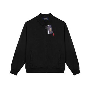 Áo Khoác Bomber Ralp Laurent Thêu Logo Basic - Áo Bomber Nam Nữ, Vải Nỉ Chân Cua Dày Mịn