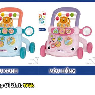 Xe Tập Đi Cho Bé 6in1 Nhiều Chức Năng Khóa Bánh An Toàn Tập Chòi Chân Cho Bé