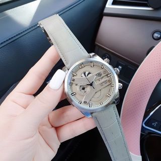 XẢ KHO ĐỒNG HỒ NAM TRUNG CẤP TAGHEU DÂY DA TRÒN CHONOGRAP