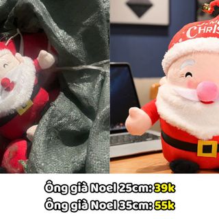 (Xả giá sỉ) Gấu Bông Noel Cho Bé Cao Cấp Size 35cm, Gấu Bông Giáng Sinh Người Tuyết Mềm Mại