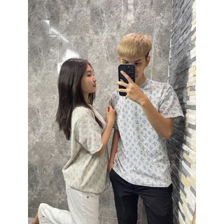 Áo Thun Lờ Vê Oblique Monogram Dệt Kim - Áo Thun Nam Nữ Unisex, Chất Dệt Kim Dày Mịn