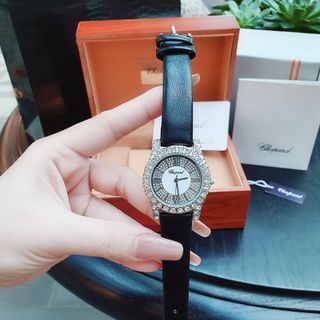 XẢ KHO ĐỒNG HỒ NỮ THỜI TRANG CHOPAD DÂY DA MẶT HỘT