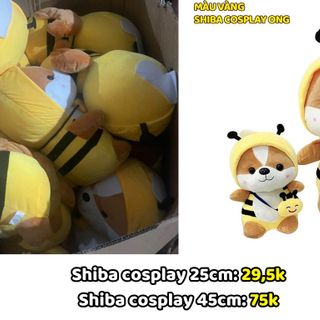 (Xả kho) Gấu Bông Chó Shiba Cosplay Mềm Mịn Cho Bé, Gấu Bông Cao Cấp