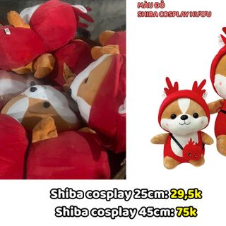 (Xả kho) Gấu Bông Chó Shiba Cosplay Mềm Mịn Cho Bé, Gấu Bông Cao Cấp