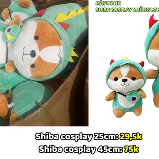 (Xả kho) Gấu Bông Chó Shiba Cosplay Mềm Mịn Cho Bé, Gấu Bông Cao Cấp