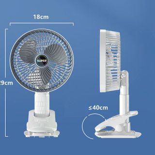 Quạt Tích Điện Để Bàn Có Đế Kẹp Hít Tường