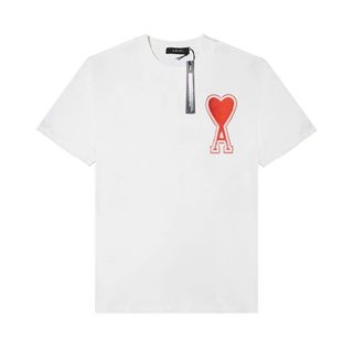 Áo Thun Amiri Letter A Thêu Xù Chất Lượng Cao - Áo Thun Nam Nữ Unisex, Vải Cotton Dày Mịn