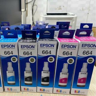 Mực in Epson T664 chính hãng  dùng cho máy in phun màu L1300 , L100, L110, L200, L210, L300, L310, L360