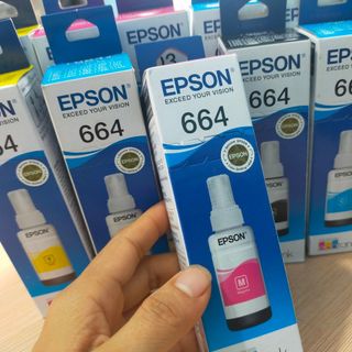 Mực in Epson T664 chính hãng  dùng cho máy in phun màu L1300 , L100, L110, L200, L210, L300, L310, L360