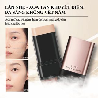 Kem che khuyết điểm có cọ A.M.G MATTE FOUNDATION - Kem nền thỏi 2 đầu STICK FOUNDATION chống nước, cấp ẩm, làm sáng da