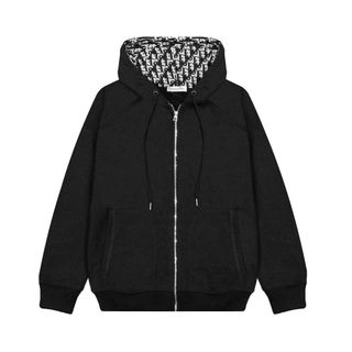 Áo Khoác Đì O Mũ Thêu Monogram Siêu Chất - Thời Trang Unisex, Vải Nỉ Chân Cua Dày Mịn 100%