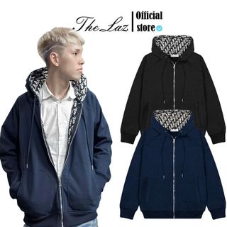 Áo Khoác Đì O Mũ Thêu Monogram Siêu Chất - Thời Trang Unisex, Vải Nỉ Chân Cua Dày Mịn 100%