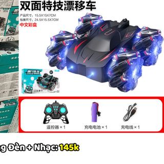 Ô Tô Điều Khiển Từ Xa, Ô Tô Điều Khiển 360 Độ Xoay 8 Hướng, Có Đồng Hồ Điều Khiển Và Đèn