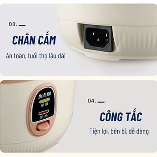 NỒI CƠM ĐIỆN CHIGO MINI 1,2L MẪU MỚI