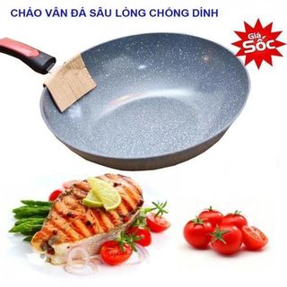 CHẢO ĐÁ HOA CƯƠNG SÂU LÒNG 30CM