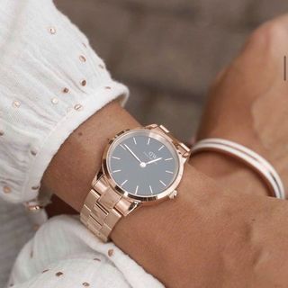 ĐỒNG HỒ NAM NỮ CAO CẤP DANIEL W ICONIC DÂY THÉP HỒNG FULLBOX