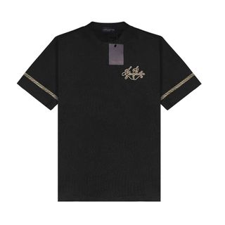 Áo Thun Lờ Vê Thêu Chữ Vàng Xích Tay - Áo Thun Nam Nữ Unisex, Chất Vải Cotton Dày Mịn